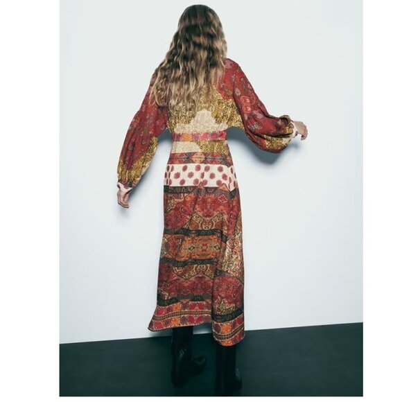 Zara Boho Print Maxi Dress - Picture 3 of 12